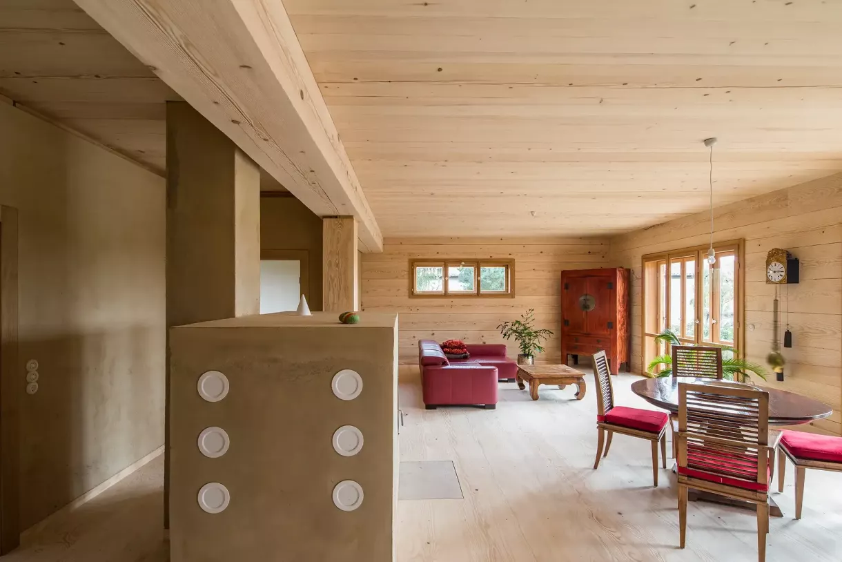 Duffner blockbau holzhaus mit naturkeller bayern © helmuth scham 107