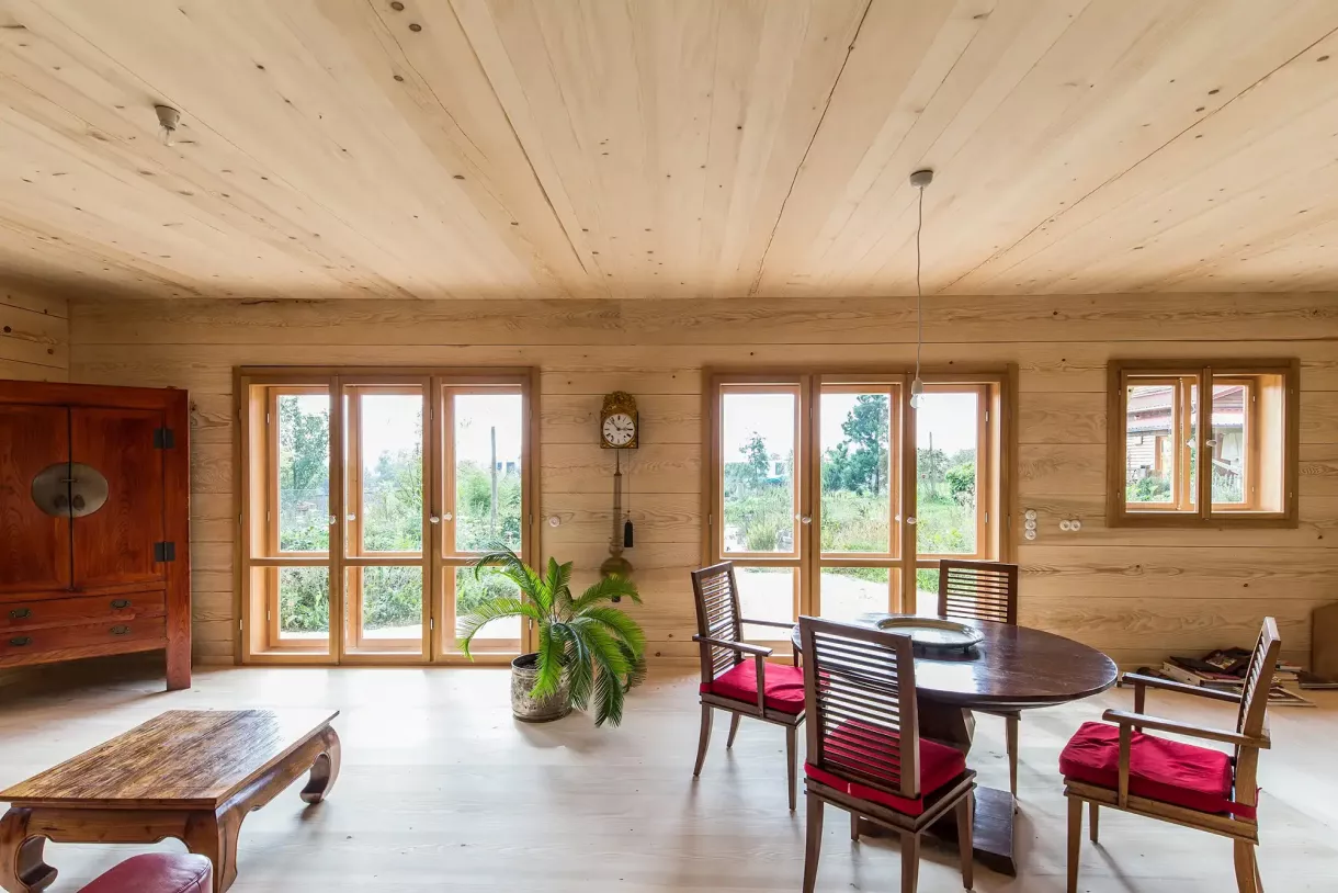 Duffner blockbau holzhaus mit naturkeller bayern © helmuth scham 109