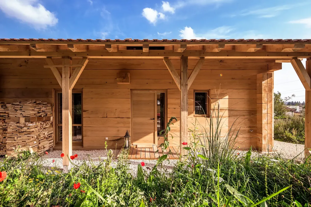 Duffner blockbau holzhaus mit naturkeller bayern © helmuth scham 89